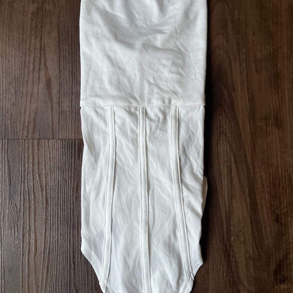 White halter corset “skims” like bodysuit. - Picture 4 of 6